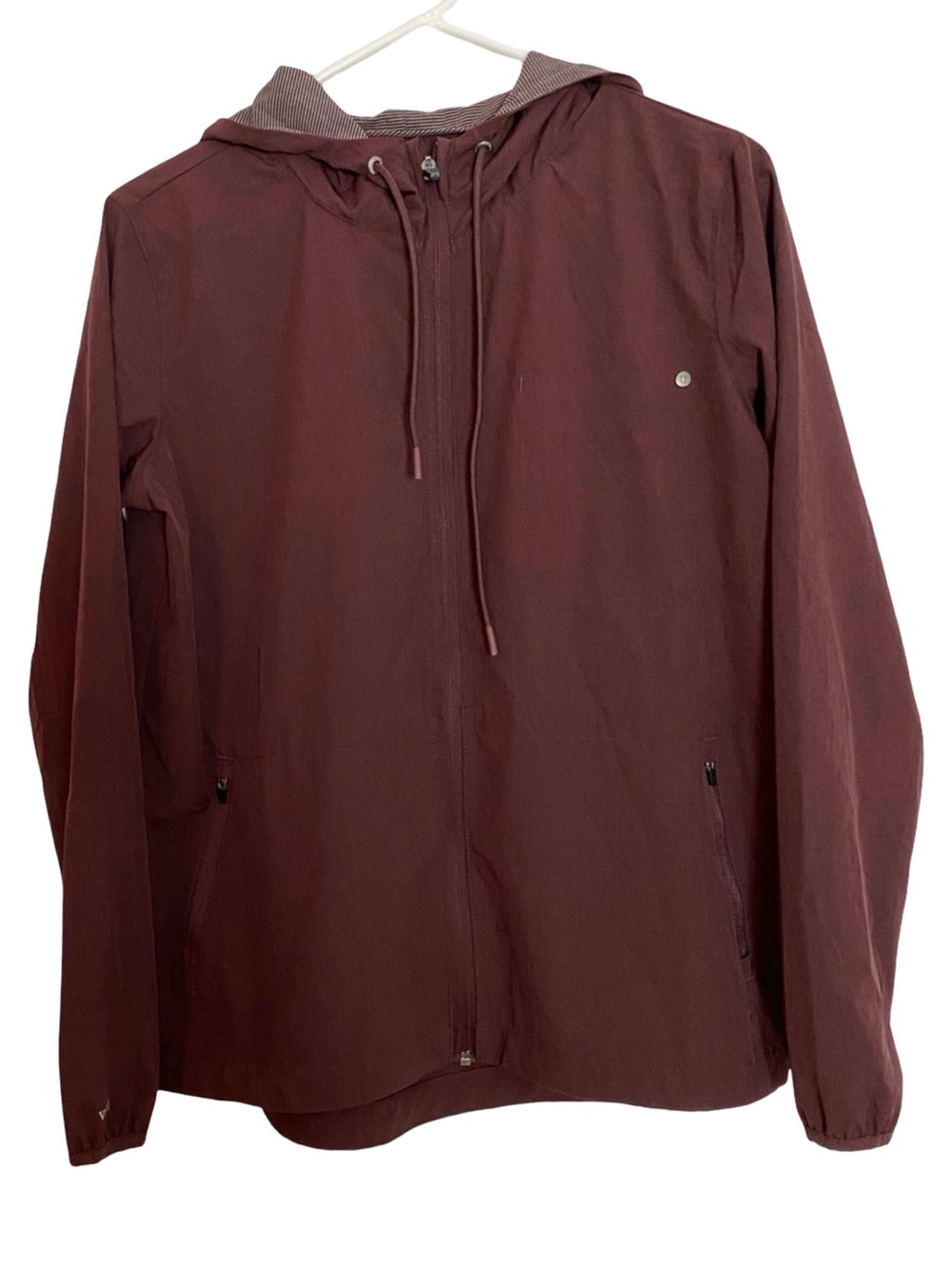 Vuori Outdoor Trainer Shell Jacket Womens Size Small Burgundy Red Lightweight